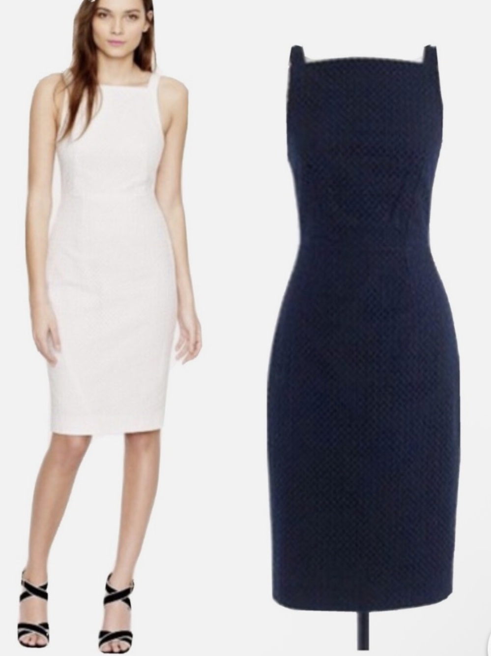 J.Crew Navy Blue Eyelet Apron Midi Dress. Size: 6